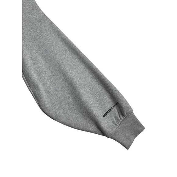 The Kooples Sport High Neck Pierced Fleece Sweatshirt Grey Size 1 | S - Picture 3 of 5